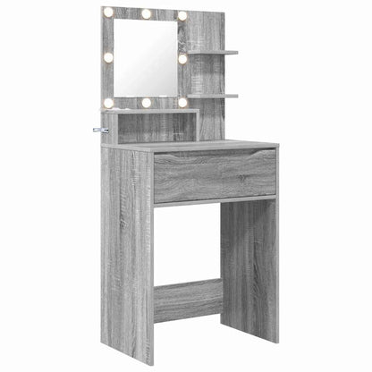 Slaapkamer Kaptafels met lade Grijs Sonoma 80 x 39,6 x 135 cm