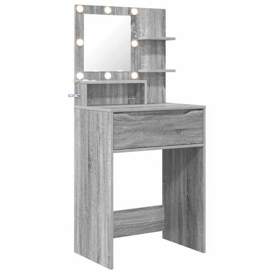 Slaapkamer Kaptafels met lade Grijs Sonoma 80 x 39,6 x 135 cm