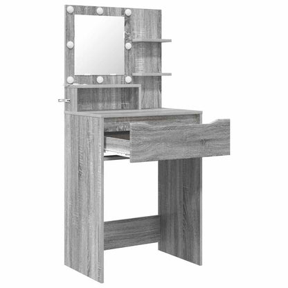 Slaapkamer Kaptafels met lade Grijs Sonoma 80 x 39,6 x 135 cm