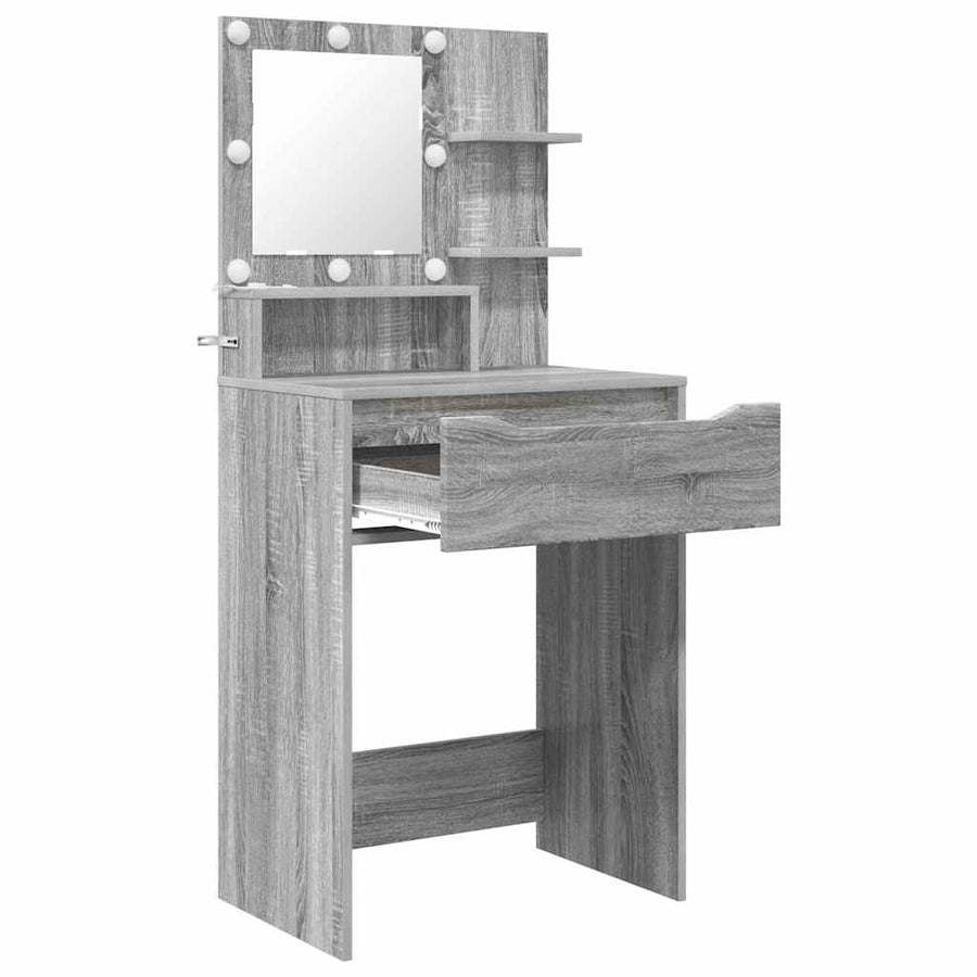 Slaapkamer Kaptafels met lade Grijs Sonoma 80 x 39,6 x 135 cm