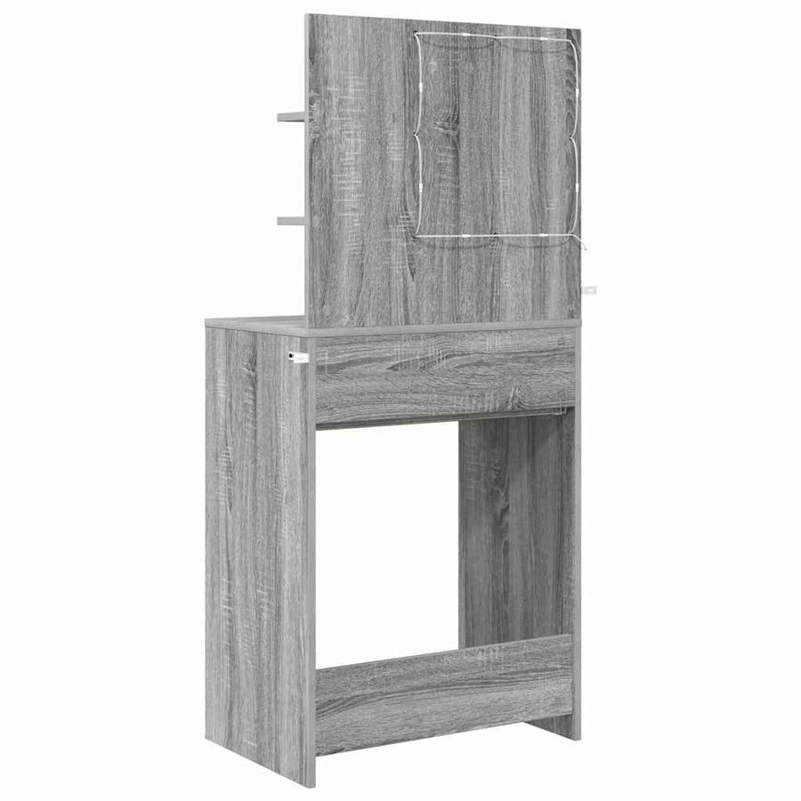 Slaapkamer Kaptafels met lade Grijs Sonoma 80 x 39,6 x 135 cm