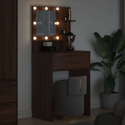Slaapkamer Kaptafels met lade Bruin Eiken 80 x 39,6 x 135 cm
