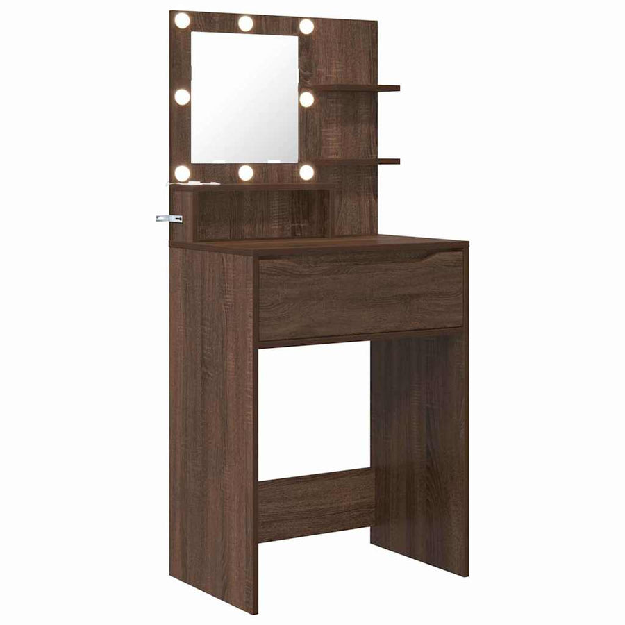 Slaapkamer Kaptafels met lade Bruin Eiken 80 x 39,6 x 135 cm