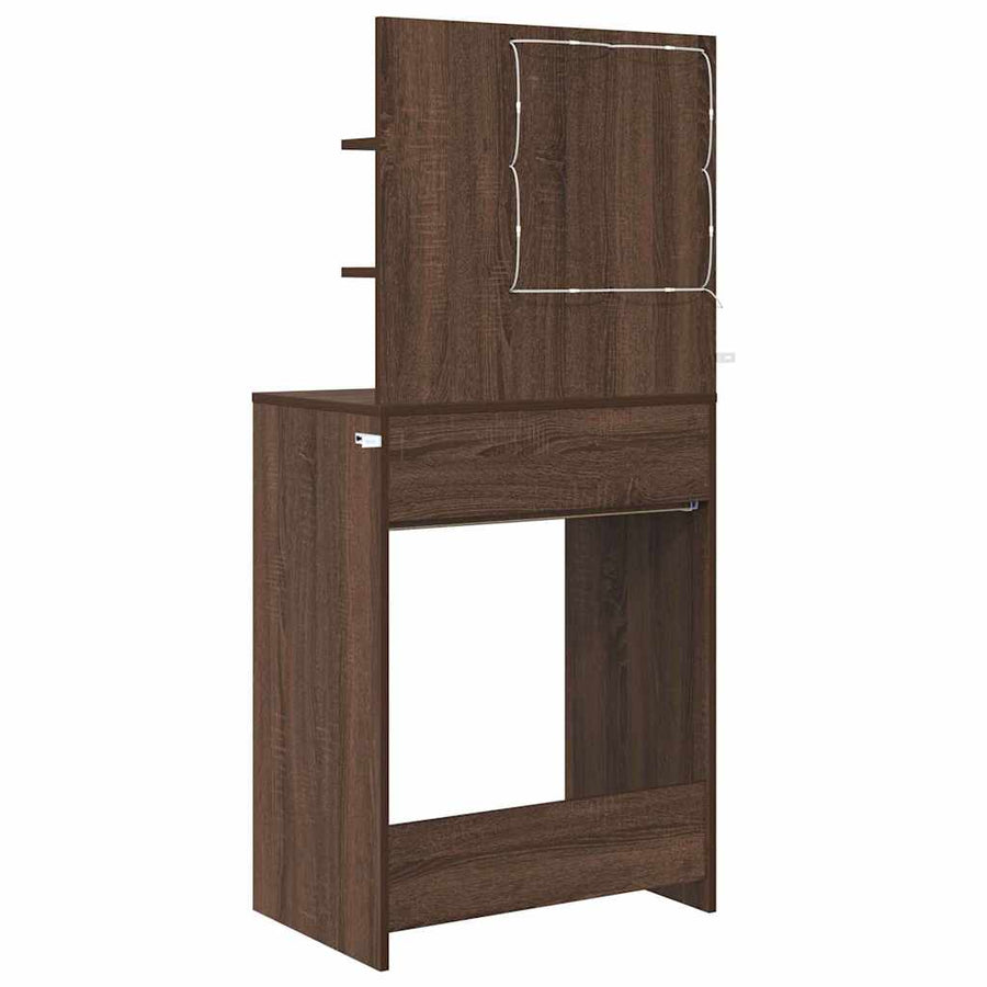 Slaapkamer Kaptafels met lade Bruin Eiken 80 x 39,6 x 135 cm