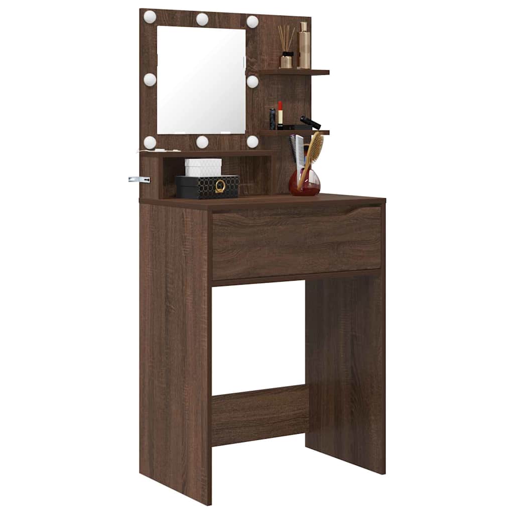 Slaapkamer Kaptafels met lade Bruin Eiken 80 x 39,6 x 135 cm
