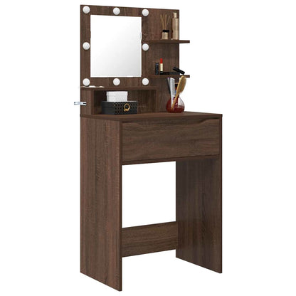 Slaapkamer Kaptafels met lade Bruin Eiken 80 x 39,6 x 135 cm