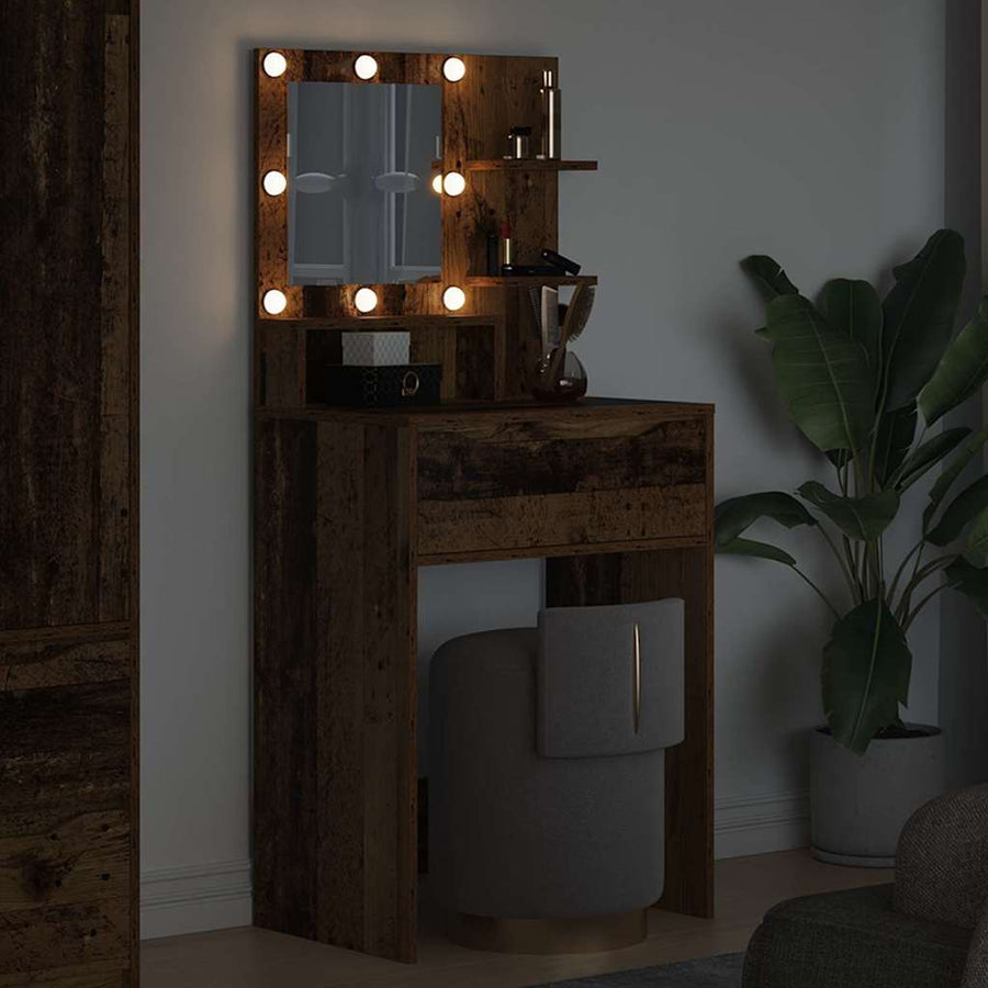 Slaapkamer Kaptafels Oud Hout 80 x 39,6 x 135 cm Bewerkt hout