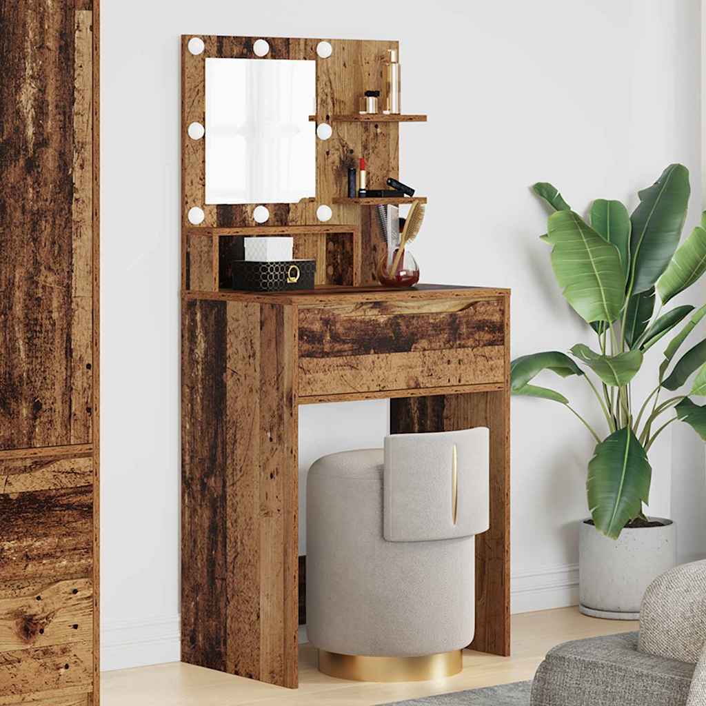 Slaapkamer Kaptafels Oud Hout 80 x 39,6 x 135 cm Bewerkt hout