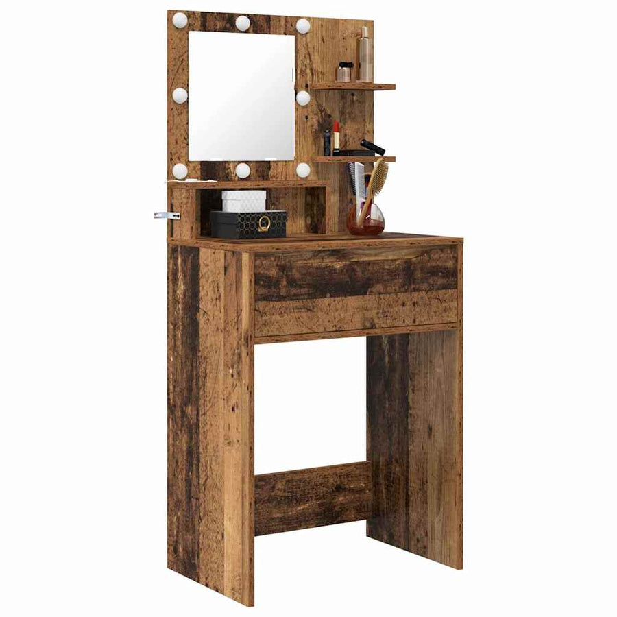 Slaapkamer Kaptafels Oud Hout 80 x 39,6 x 135 cm Bewerkt hout