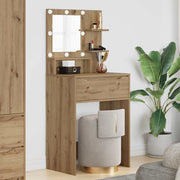 Kaptafel Artisan Eiken 80x39.5x135 cm met lade spiegel verlichting