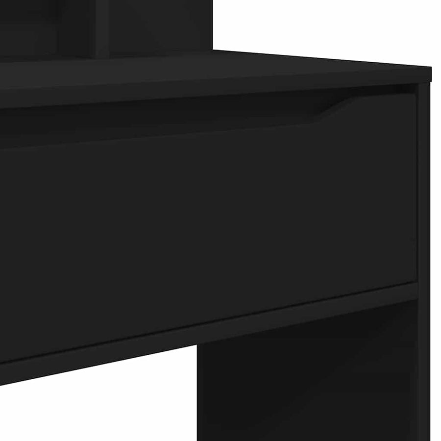 Slaapkamer Kaptafels Zwart 80 x 39,6 x 135 cm Bewerkt hout