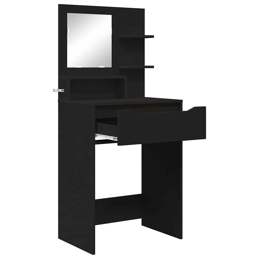 Slaapkamer Kaptafels Zwart 80 x 39,6 x 135 cm Bewerkt hout