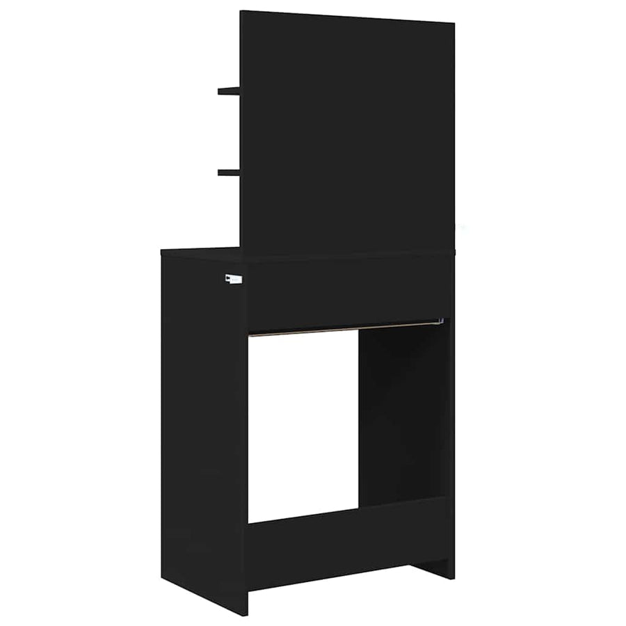 Slaapkamer Kaptafels Zwart 80 x 39,6 x 135 cm Bewerkt hout
