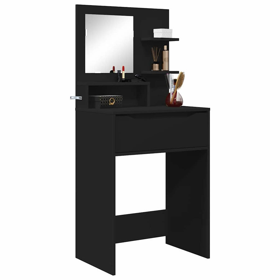 Slaapkamer Kaptafels Zwart 80 x 39,6 x 135 cm Bewerkt hout