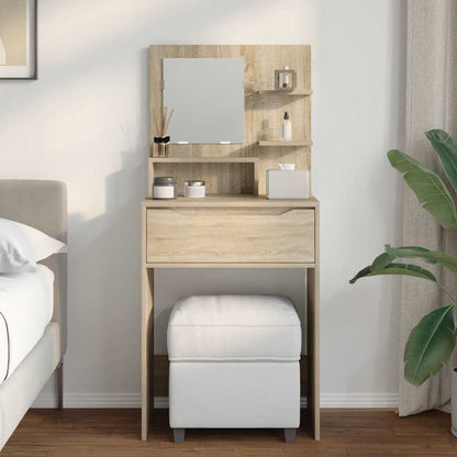 Slaapkamer Kaptafels met lade Sonoma Eiken 80 x 39,6 x 135 cm