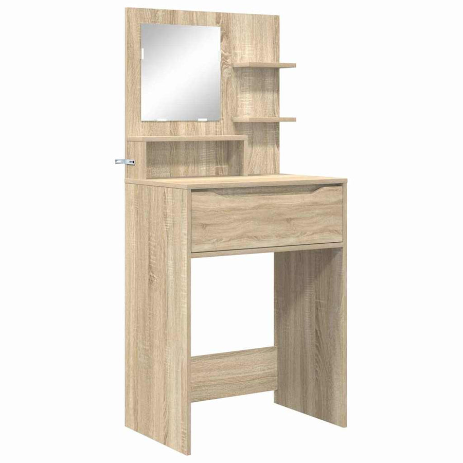 Slaapkamer Kaptafels met lade Sonoma Eiken 80 x 39,6 x 135 cm