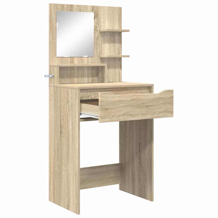 Slaapkamer Kaptafels met lade Sonoma Eiken 80 x 39,6 x 135 cm