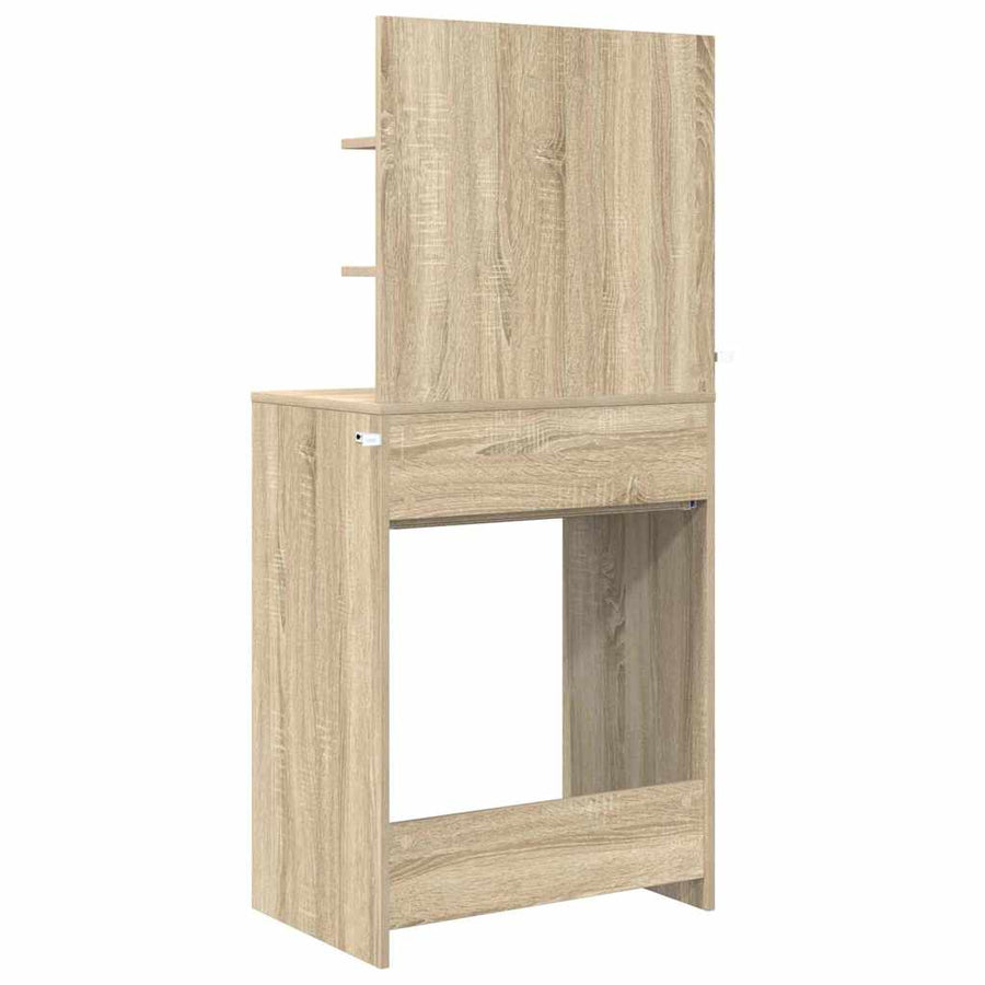 Slaapkamer Kaptafels met lade Sonoma Eiken 80 x 39,6 x 135 cm