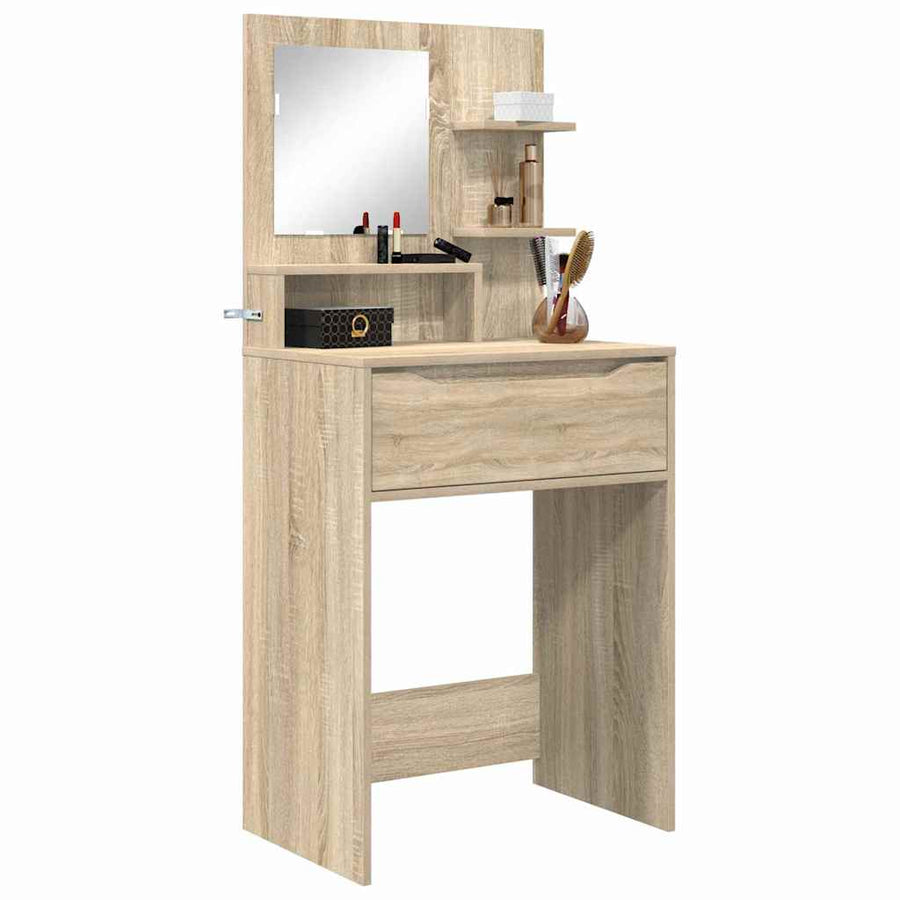 Slaapkamer Kaptafels met lade Sonoma Eiken 80 x 39,6 x 135 cm