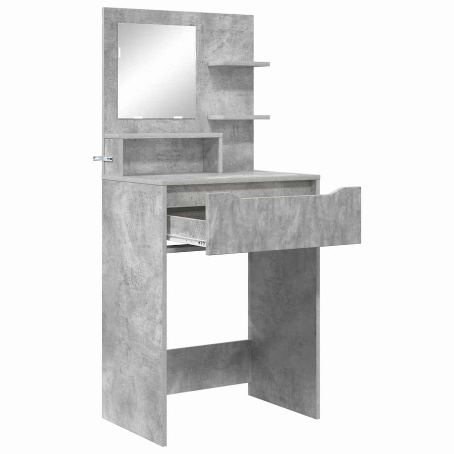 Slaapkamer Kaptafels met lade Beton Grijs 80 x 39,6 x 135 cm