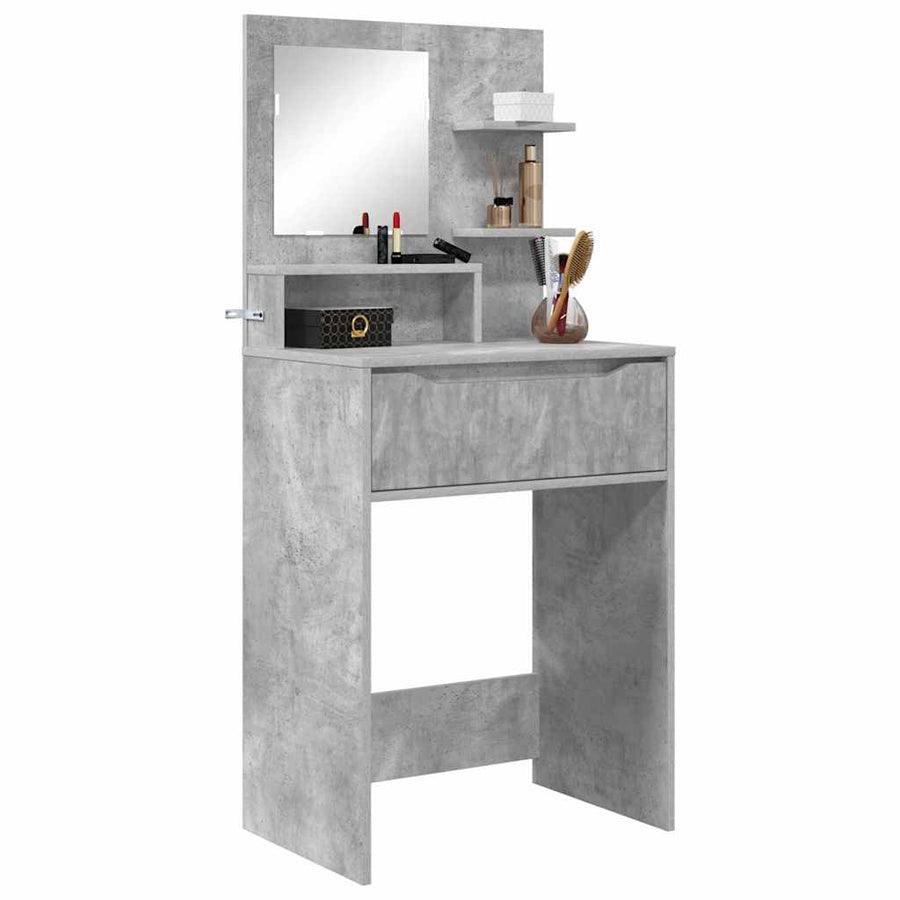 Slaapkamer Kaptafels met lade Beton Grijs 80 x 39,6 x 135 cm