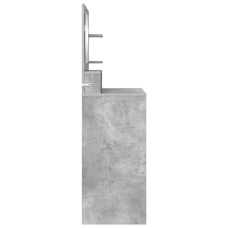 Slaapkamer Kaptafels met lade Beton Grijs 80 x 39,6 x 135 cm