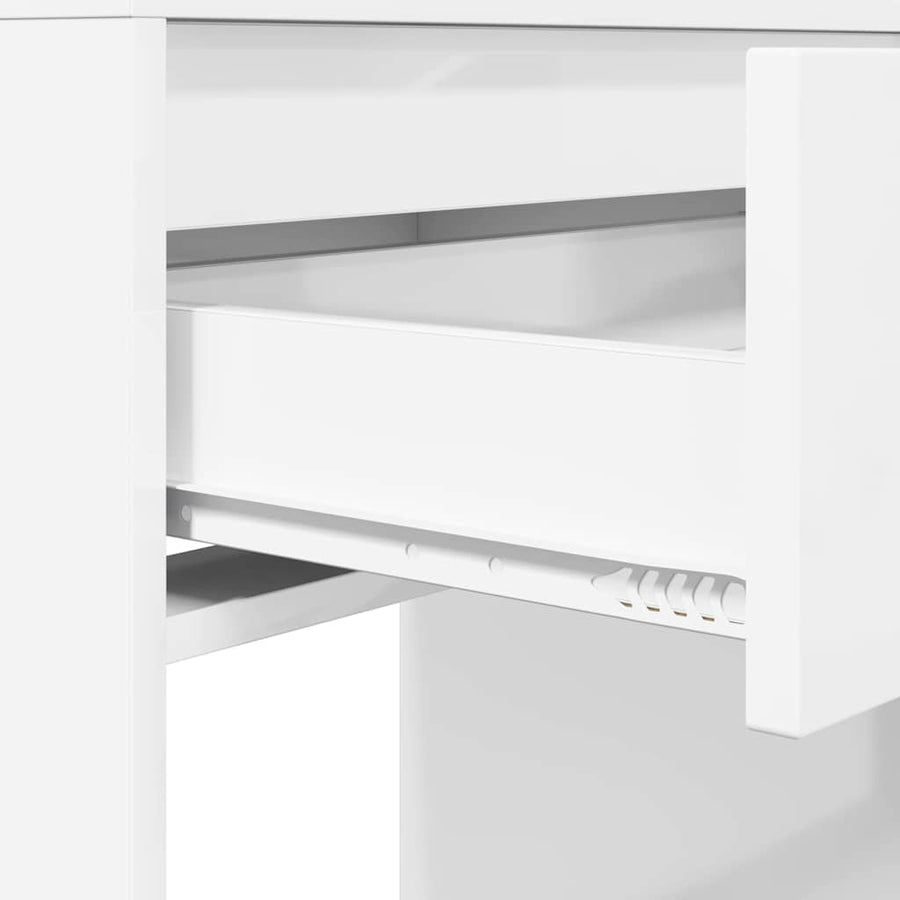 Slaapkamer Kaptafels met lade Hoogglans wit 80 x 39,6 x 135 cm