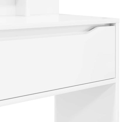 Slaapkamer Kaptafels met lade Hoogglans wit 80 x 39,6 x 135 cm