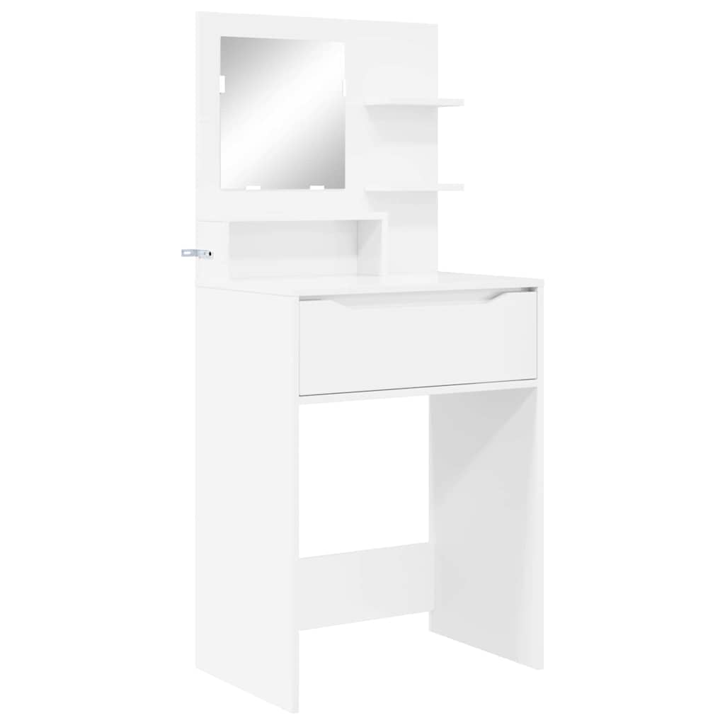 Slaapkamer Kaptafels met lade Hoogglans wit 80 x 39,6 x 135 cm