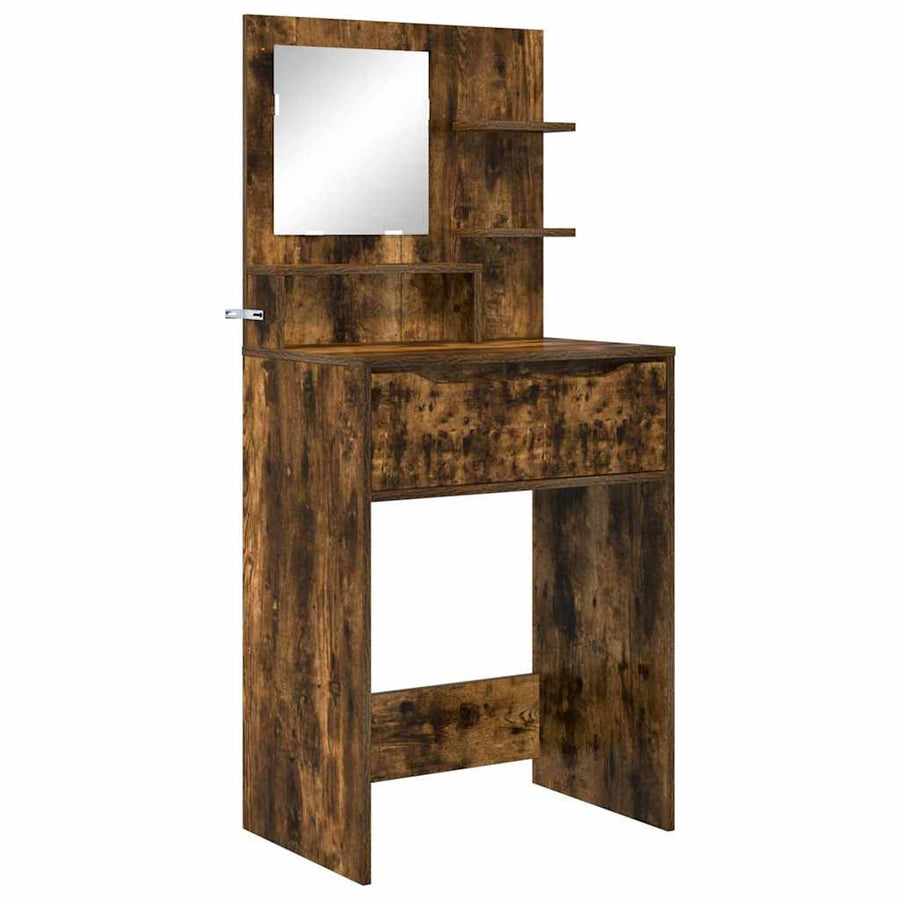 Slaapkamer Kaptafels met lade Gerookt eiken 80 x 39,6 x 135 cm
