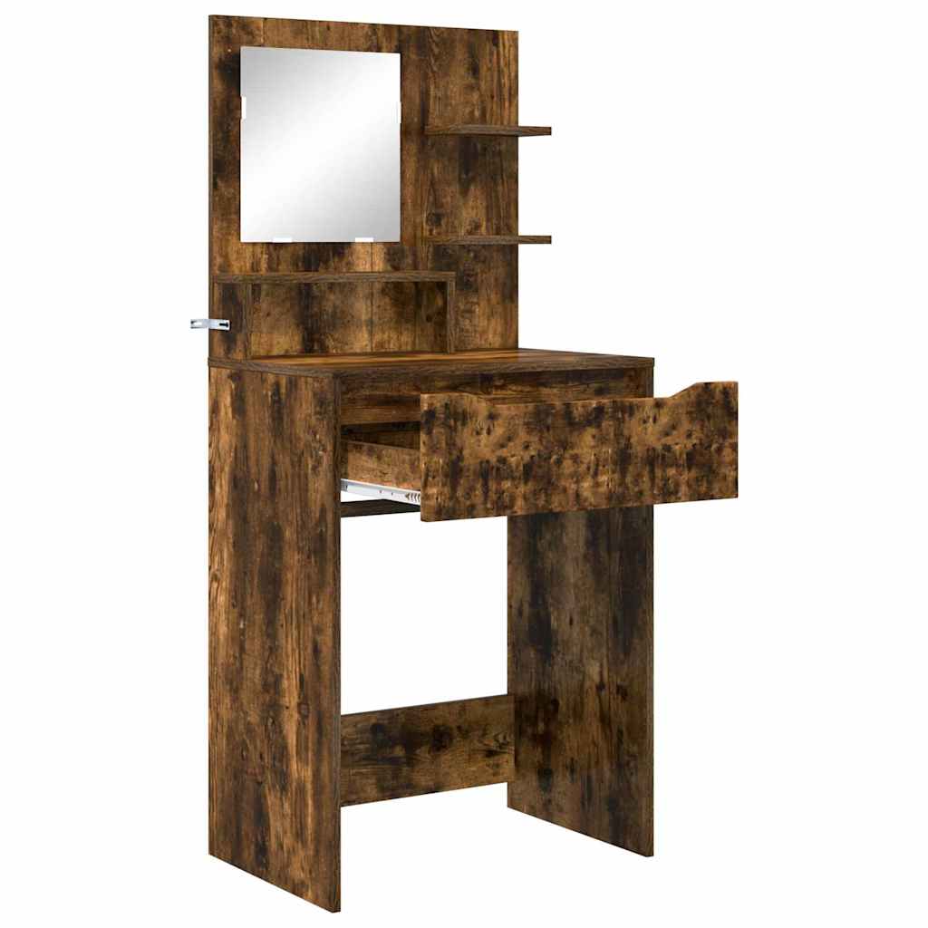 Slaapkamer Kaptafels met lade Gerookt eiken 80 x 39,6 x 135 cm