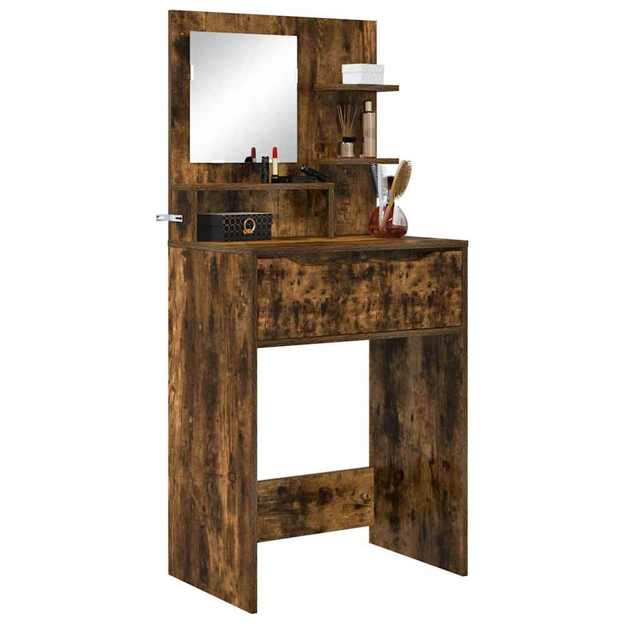 Slaapkamer Kaptafels met lade Gerookt eiken 80 x 39,6 x 135 cm