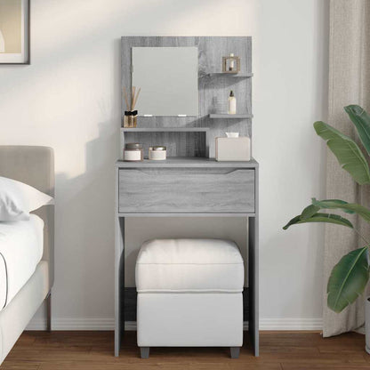 Slaapkamer Kaptafels met lade Grijs Sonoma 80 x 39,6 x 135 cm