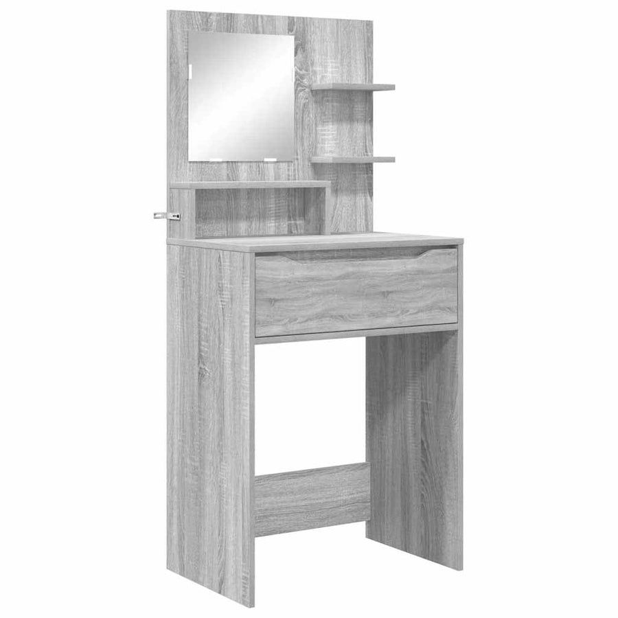 Slaapkamer Kaptafels met lade Grijs Sonoma 80 x 39,6 x 135 cm