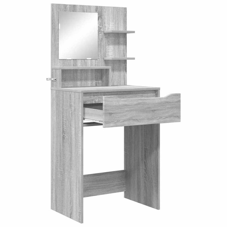Slaapkamer Kaptafels met lade Grijs Sonoma 80 x 39,6 x 135 cm