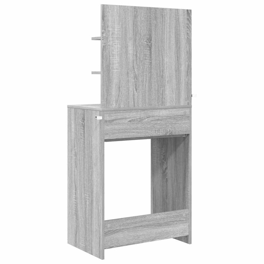 Slaapkamer Kaptafels met lade Grijs Sonoma 80 x 39,6 x 135 cm