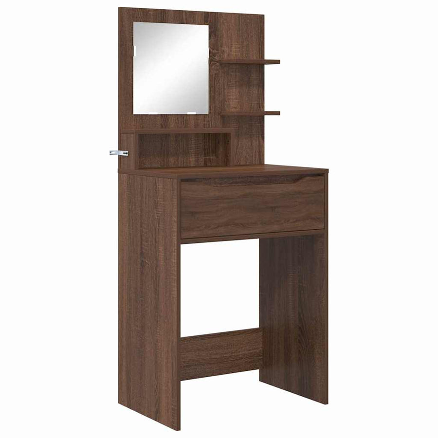 Slaapkamer Kaptafels met lade Bruin Eiken 80 x 39,6 x 135 cm