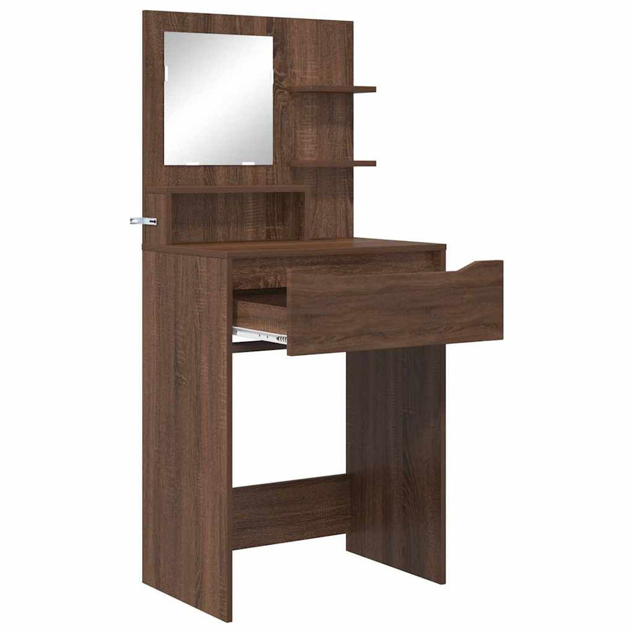 Slaapkamer Kaptafels met lade Bruin Eiken 80 x 39,6 x 135 cm