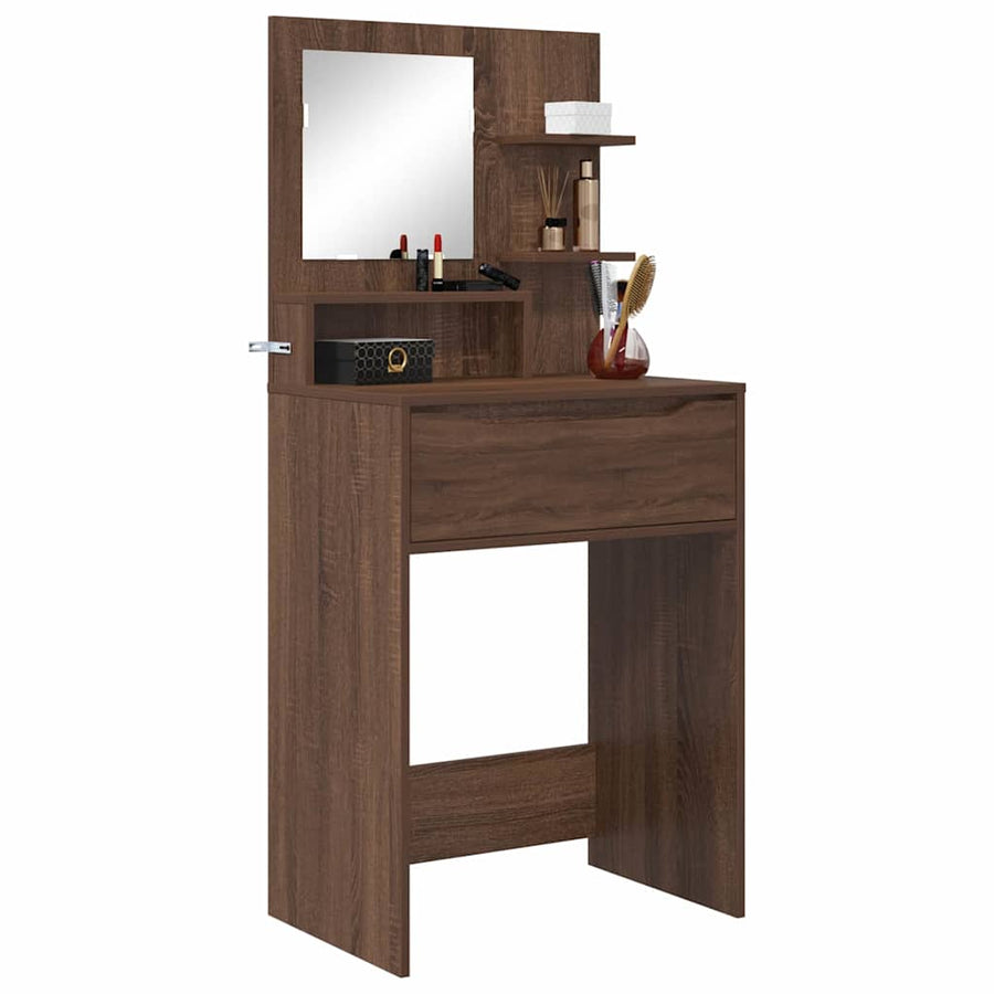 Slaapkamer Kaptafels met lade Bruin Eiken 80 x 39,6 x 135 cm