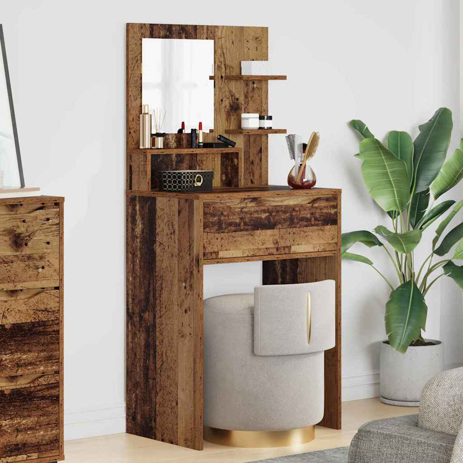 Slaapkamer Kaptafels Oud Hout 80 x 39,6 x 135 cm Bewerkt hout