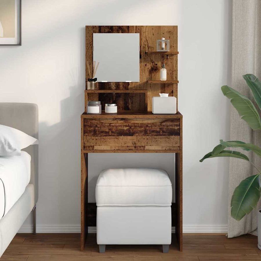 Slaapkamer Kaptafels Oud Hout 80 x 39,6 x 135 cm Bewerkt hout
