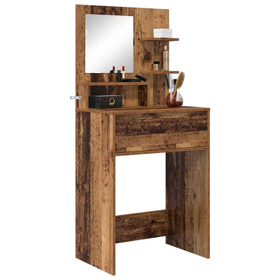 Slaapkamer Kaptafels Oud Hout 80 x 39,6 x 135 cm Bewerkt hout