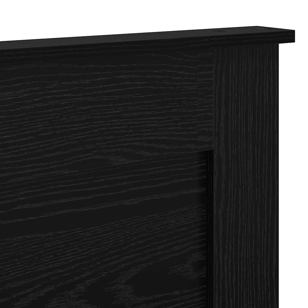 Hoofdbord met hoofdeinde Zwart Eiken 200 cm Bewerkt hout