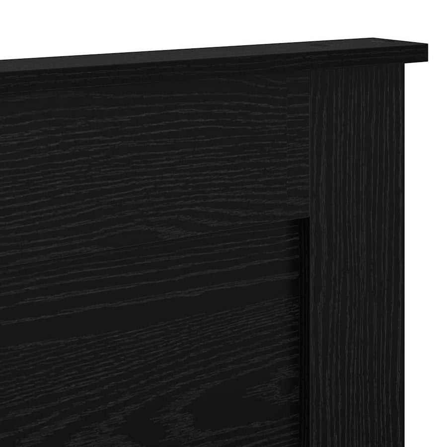 Hoofdbord met hoofdeinde Zwart Eiken 200 cm Bewerkt hout