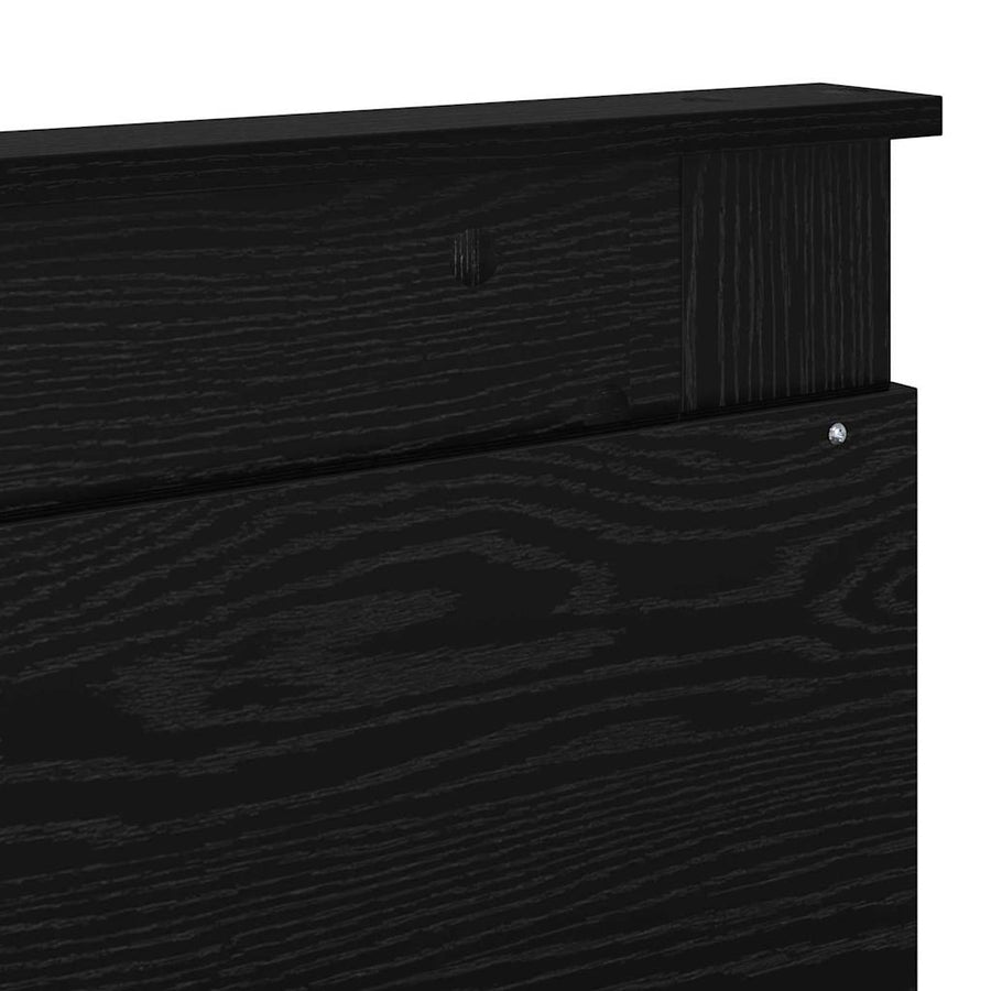 Hoofdbord met hoofdeinde Zwart Eiken 200 cm Bewerkt hout
