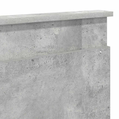 Hoofdbord met hoofdeinde Beton Grijs 200 cm Bewerkt hout