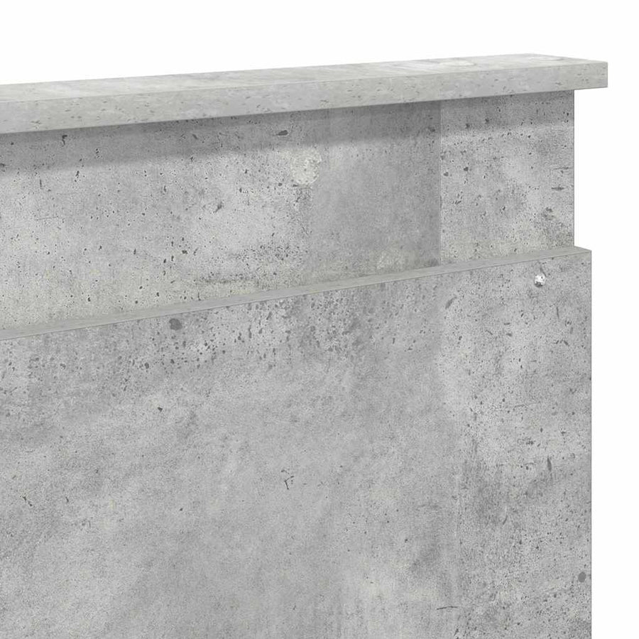 Hoofdbord met hoofdeinde Beton Grijs 200 cm Bewerkt hout