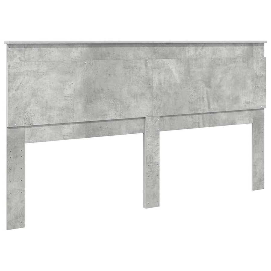 Hoofdbord met hoofdeinde Beton Grijs 200 cm Bewerkt hout
