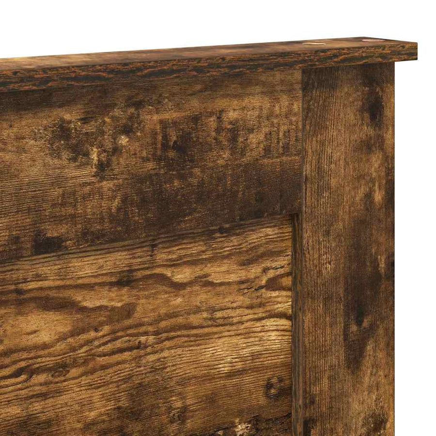 Hoofdbord met hoofdeinde Gerookt eiken 200 cm Bewerkt hout