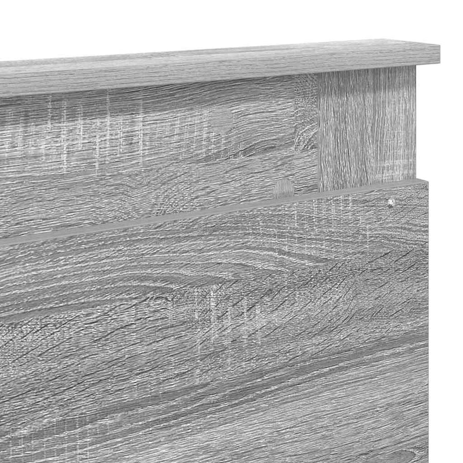 Hoofdbord met hoofdeinde Grijs Sonoma 200 cm Bewerkt hout